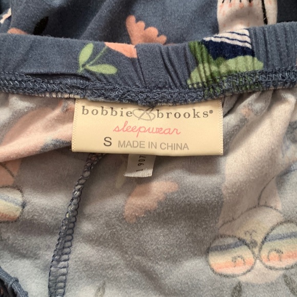 Bobbie brooks sleepwear pj pants size small blue with llama and cactus design - Picture 3 of 5